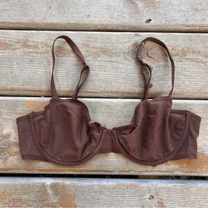 Aerie Brown Sheer Unlined Bra - Size 34C